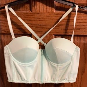 Nature Intimates 34B mint longline padded bra